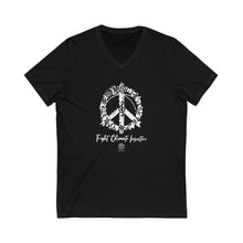 Load image into Gallery viewer, Bluhumun Fight Climate Injustice Unisex V-Neck Short Sleeve T-Shirt