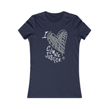 Cargar imagen en el visor de la galería, Copy of Bluhumun I Love Climate Justice Women's Fitted Short Sleeve T-Shirt