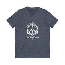 Load image into Gallery viewer, Bluhumun Fight Climate Injustice Unisex V-Neck Short Sleeve T-Shirt