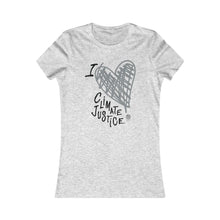 Cargar imagen en el visor de la galería, Copy of Bluhumun I Love Climate Justice Women's Fitted Short Sleeve T-Shirt
