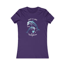 Load image into Gallery viewer, Bluhumun Dolphin Love Women's Fitted Short Sleeve T-Shirt