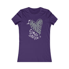 Cargar imagen en el visor de la galería, Copy of Bluhumun I Love Climate Justice Women's Fitted Short Sleeve T-Shirt