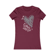 Cargar imagen en el visor de la galería, Copy of Bluhumun I Love Climate Justice Women's Fitted Short Sleeve T-Shirt