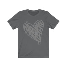 Load image into Gallery viewer, Bluhumun Big Heart Unisex Crew Neck Short Sleeve T-Shirt