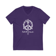 Load image into Gallery viewer, Bluhumun Fight Climate Injustice Unisex V-Neck Short Sleeve T-Shirt