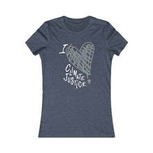 Cargar imagen en el visor de la galería, Copy of Bluhumun I Love Climate Justice Women's Fitted Short Sleeve T-Shirt