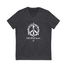 Load image into Gallery viewer, Bluhumun Fight Climate Injustice Unisex V-Neck Short Sleeve T-Shirt