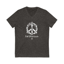 Load image into Gallery viewer, Bluhumun Fight Climate Injustice Unisex V-Neck Short Sleeve T-Shirt