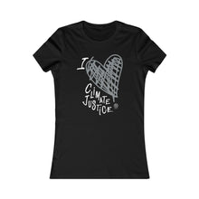 Cargar imagen en el visor de la galería, Copy of Bluhumun I Love Climate Justice Women's Fitted Short Sleeve T-Shirt