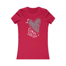 Cargar imagen en el visor de la galería, Copy of Bluhumun I Love Climate Justice Women's Fitted Short Sleeve T-Shirt