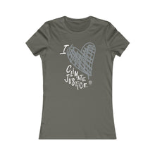 Cargar imagen en el visor de la galería, Copy of Bluhumun I Love Climate Justice Women's Fitted Short Sleeve T-Shirt