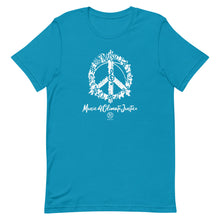 Cargar imagen en el visor de la galería, Bluhumun Music 4 Climate Justice Unisex Crew Neck Short Sleeve T-Shirt Rev