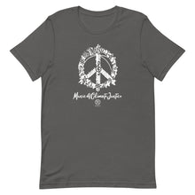 Cargar imagen en el visor de la galería, Bluhumun Music 4 Climate Justice Unisex Crew Neck Short Sleeve T-Shirt Rev