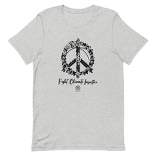 Load image into Gallery viewer, Bluhumun Fight Climate Injustice Unisex Crew Neck Short Sleeve T-Shirt Black