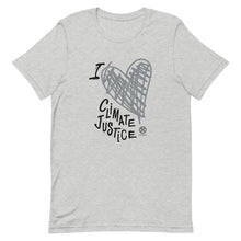 Cargar imagen en el visor de la galería, Bluhumun I Love Climate Justice Unisex Short Sleeve T-Shirt
