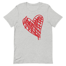 Load image into Gallery viewer, Bluhumun Big Heart Unisex Crew Neck Short Sleeve T-Shirt