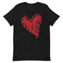 Load image into Gallery viewer, Bluhumun Big Heart Unisex Crew Neck Short Sleeve T-Shirt