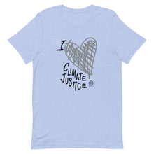 Cargar imagen en el visor de la galería, Bluhumun I Love Climate Justice Unisex Short Sleeve T-Shirt