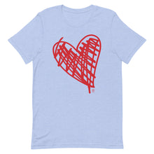 Load image into Gallery viewer, Bluhumun Big Heart Unisex Crew Neck Short Sleeve T-Shirt