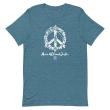 Cargar imagen en el visor de la galería, Bluhumun Music 4 Climate Justice Unisex Crew Neck Short Sleeve T-Shirt Rev