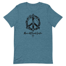 Cargar imagen en el visor de la galería, Bluhumun Music 4 Climate Justice Unisex Crew Neck Short Sleeve T-Shirt Black