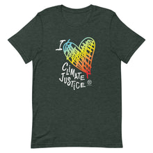 Cargar imagen en el visor de la galería, Bluhumun I Love Climate Justice Unisex Short Sleeve T-Shirt 4C