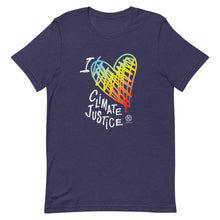 Cargar imagen en el visor de la galería, Bluhumun I Love Climate Justice Unisex Short Sleeve T-Shirt 4C