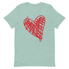Load image into Gallery viewer, Bluhumun Big Heart Unisex Crew Neck Short Sleeve T-Shirt