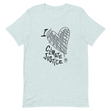 Cargar imagen en el visor de la galería, Bluhumun I Love Climate Justice Unisex Short Sleeve T-Shirt
