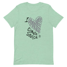 Cargar imagen en el visor de la galería, Bluhumun I Love Climate Justice Unisex Short Sleeve T-Shirt