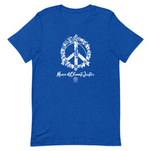 Cargar imagen en el visor de la galería, Bluhumun Music 4 Climate Justice Unisex Crew Neck Short Sleeve T-Shirt Rev