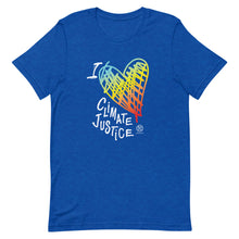 Cargar imagen en el visor de la galería, Bluhumun I Love Climate Justice Unisex Short Sleeve T-Shirt 4C