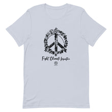 Load image into Gallery viewer, Bluhumun Fight Climate Injustice Unisex Crew Neck Short Sleeve T-Shirt Black