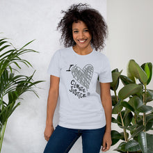 Cargar imagen en el visor de la galería, Bluhumun I Love Climate Justice Unisex Short Sleeve T-Shirt