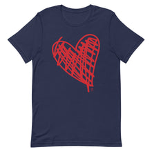 Load image into Gallery viewer, Bluhumun Big Heart Unisex Crew Neck Short Sleeve T-Shirt