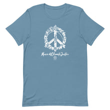 Cargar imagen en el visor de la galería, Bluhumun Music 4 Climate Justice Unisex Crew Neck Short Sleeve T-Shirt Rev