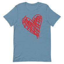 Load image into Gallery viewer, Bluhumun Big Heart Unisex Crew Neck Short Sleeve T-Shirt