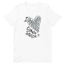 Cargar imagen en el visor de la galería, Bluhumun I Love Climate Justice Unisex Short Sleeve T-Shirt