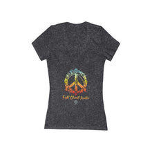 Load image into Gallery viewer, Bluhumun Fight Climate Injustice Women&#39;s Deep V-Neck Short Sleeve T-Shirt
