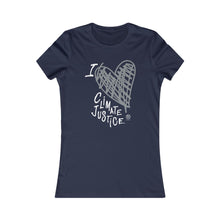 Cargar imagen en el visor de la galería, Copy of Bluhumun I Love Climate Justice Women&#39;s Fitted Short Sleeve T-Shirt
