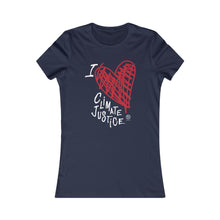 Cargar imagen en el visor de la galería, Bluhumun I Love Climate Justice Women&#39;s Fitted Short Sleeve T-Shirt
