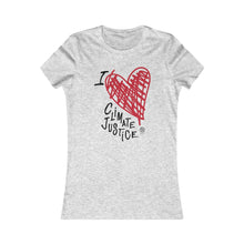 Cargar imagen en el visor de la galería, Bluhumun I Love Climate Justice Women&#39;s Fitted Short Sleeve T-Shirt
