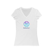 Load image into Gallery viewer, Bluhumun Women&#39;s Fitted V-Neck Short Sleeve T-Shirt
