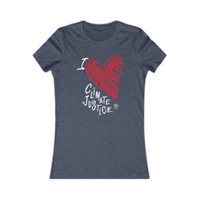 Cargar imagen en el visor de la galería, Bluhumun I Love Climate Justice Women&#39;s Fitted Short Sleeve T-Shirt
