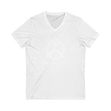Load image into Gallery viewer, Bluhumun Fight Climate Injustice Unisex V-Neck Short Sleeve T-Shirt
