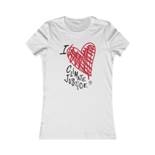 Cargar imagen en el visor de la galería, Bluhumun I Love Climate Justice Women&#39;s Fitted Short Sleeve T-Shirt
