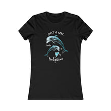 Load image into Gallery viewer, Bluhumun Dolphin Love Women&#39;s Fitted Short Sleeve T-Shirt
