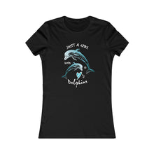 Cargar imagen en el visor de la galería, Bluhumun Dolphin Love Women&#39;s Fitted Short Sleeve T-Shirt
