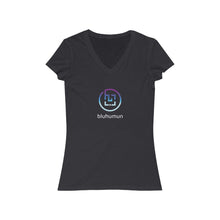 Load image into Gallery viewer, Bluhumun Women&#39;s Fitted V-Neck Short Sleeve T-Shirt

