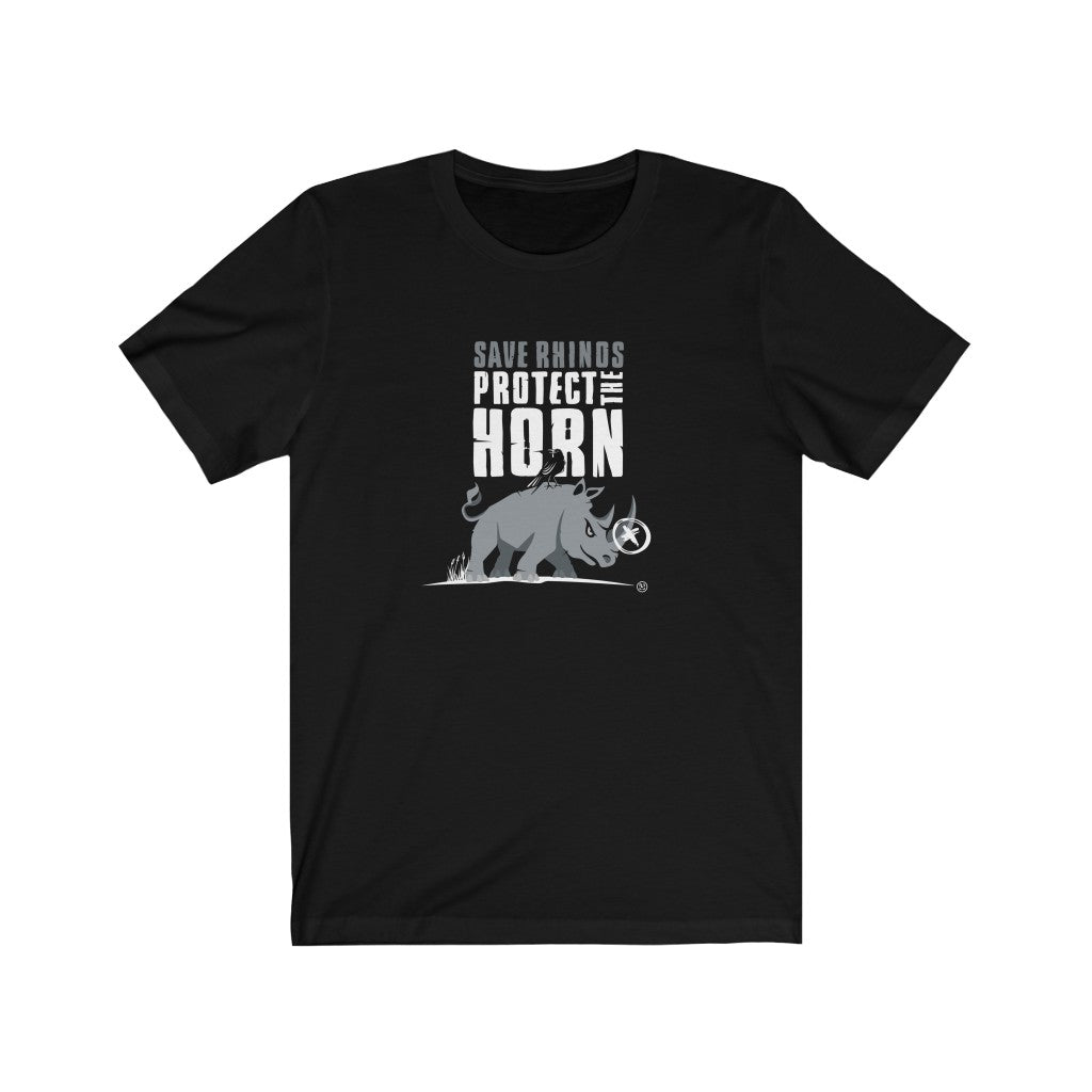 Bluhumun Rhino Protect The Horn Unisex Short Sleeve T-Shirt